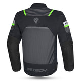 R-TECH SPIRAL MESH Motorcycle Jackets Black Gray Fluorescent Green