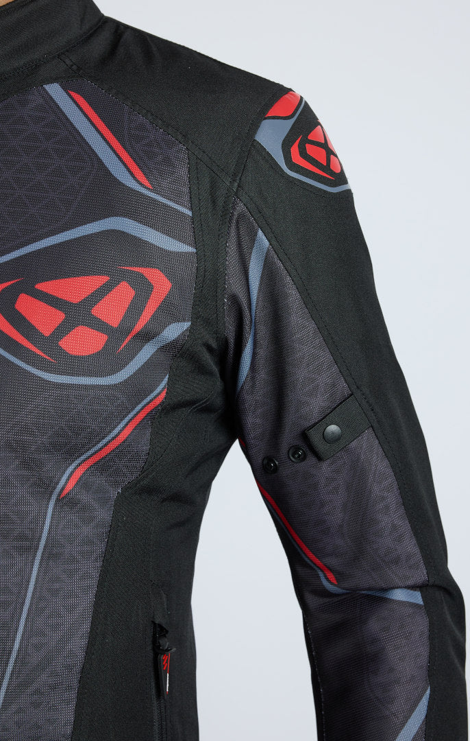 IXON DEMONIAK Verano Moto De Chaqueta Textil Negro Rojo – 6 – Maximomoto PT