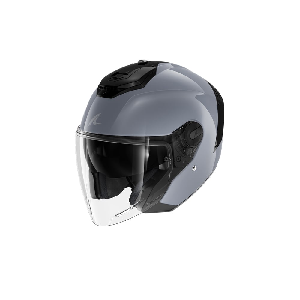 SHARK RS JET Moto Capacete Arma Prata