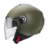 CABERG IVIERA V4X Casco Jet Para Moto Verde Militar Mate