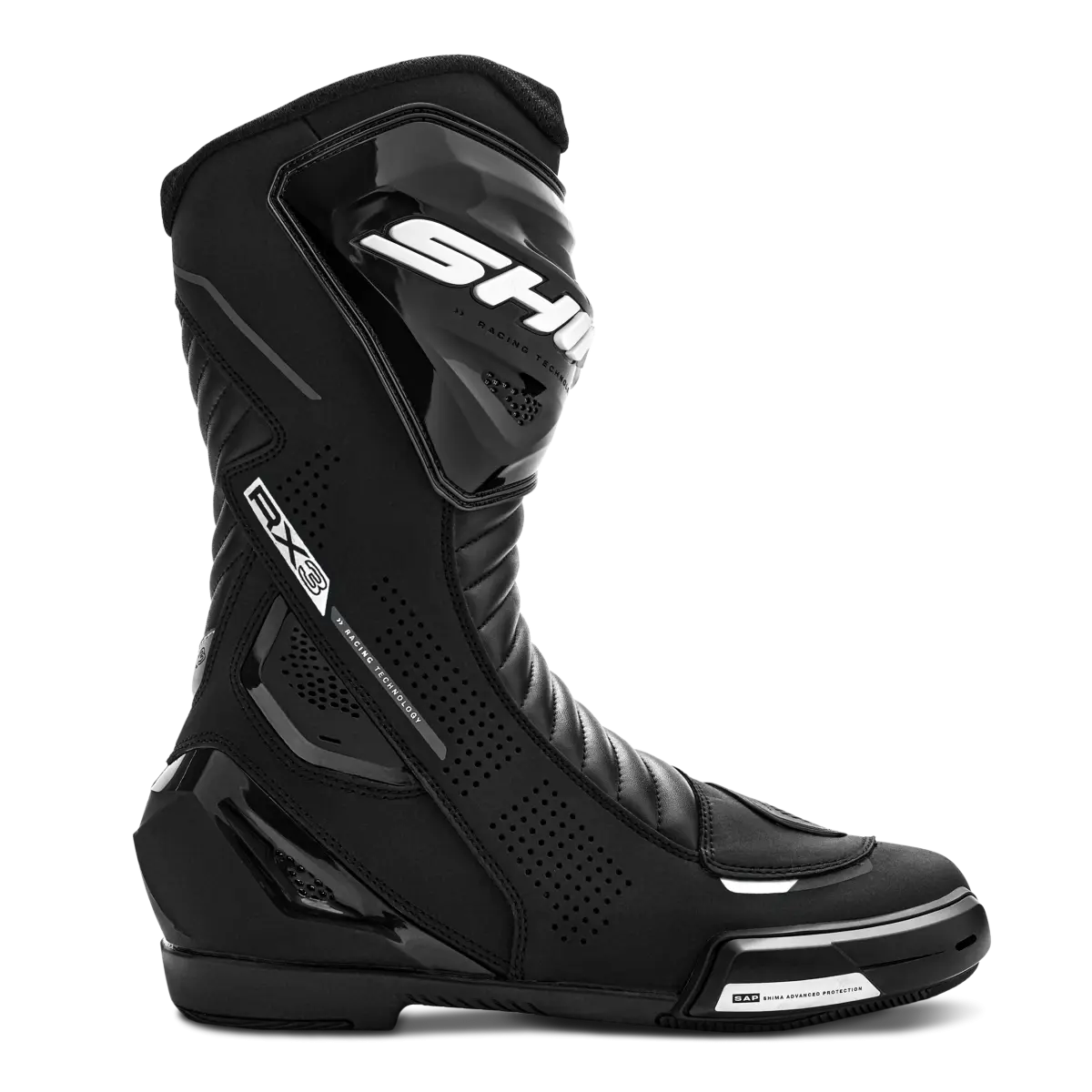 SHIMA RX-3 Moto Corrida Senhora Botas Preto Branco – 3 – Maximomoto PT
