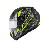 Kappa KJ04 Junior DESPORTOS TURNÊ ROSTO COMPLETO Capacete Preto Amarelo