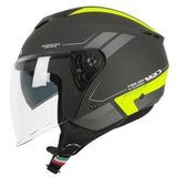 CGM 126G IPER CITY Casco de Moto Grafito Amarillo Fluo