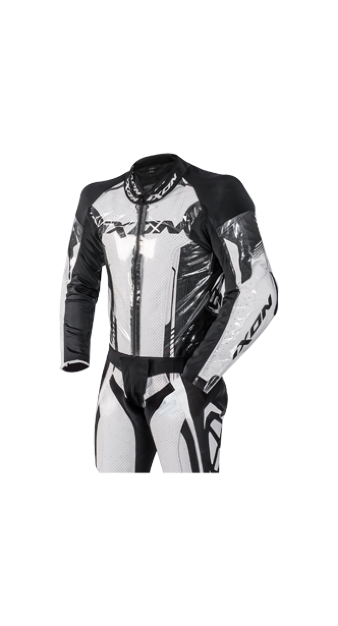 IXON  STREAM HOMBRE TRAJE DE LLUVIA NEGRO TRANSPARENTE – 1 – Maximomoto PT