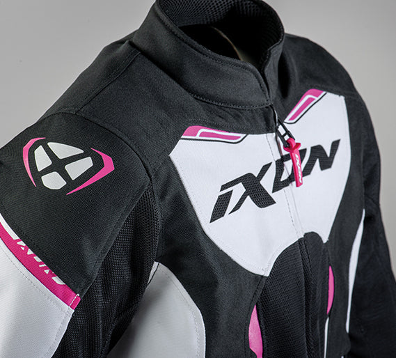 IXON STRIKER AIR L Niños Textil Moto Chaqueta Preto, Blanco Fucsia – 6 – Maximomoto PT