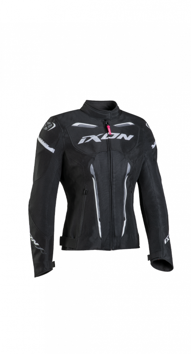 IXON STRIKER AIR WPL Mujer Textil Chaqueta Moto Preto Blanco – 1 – Maximomoto PT