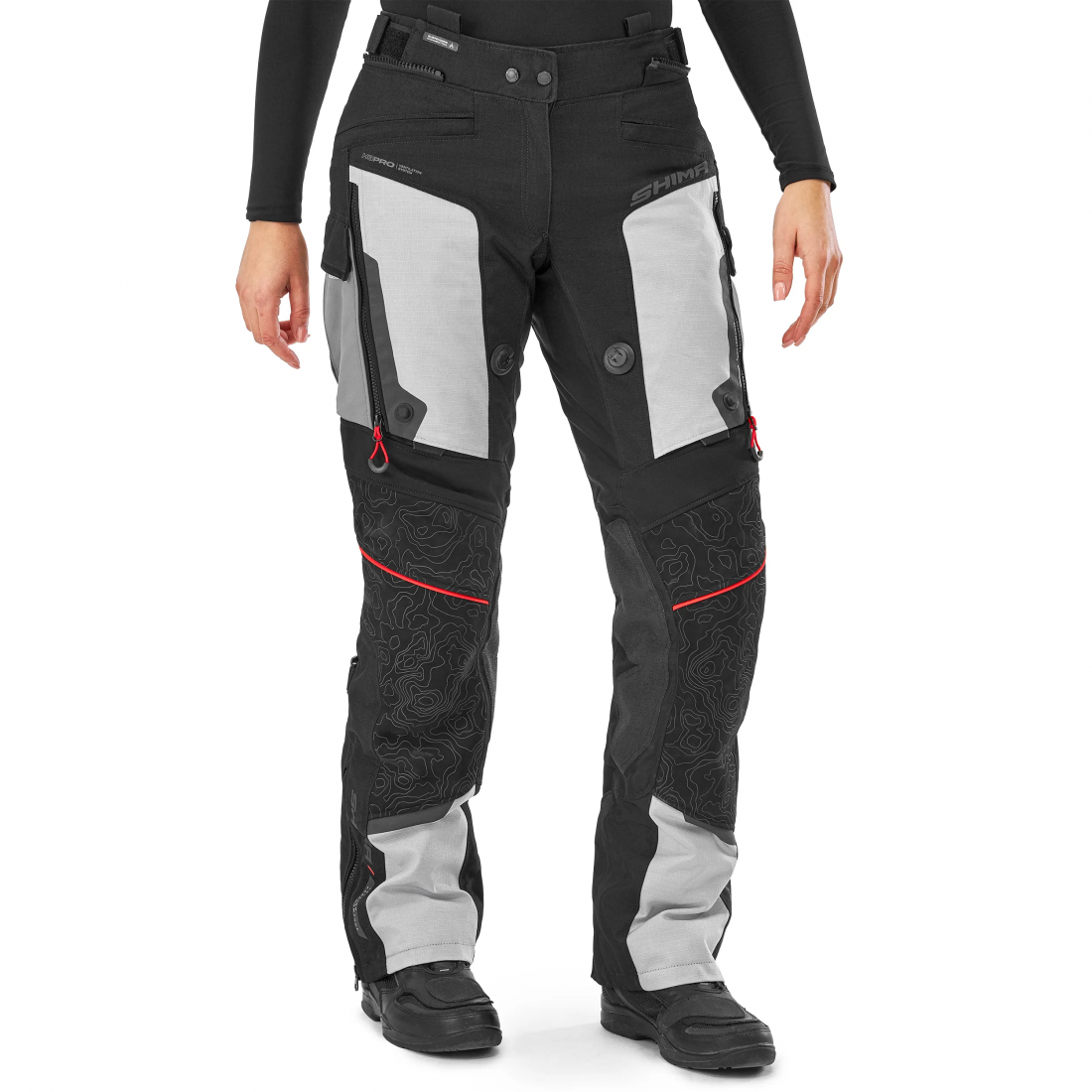 SHIMA TRACKER TURISMO DE MOTO SENHORA PANTALON CLARO GRIS – 3 – Maximomoto PT