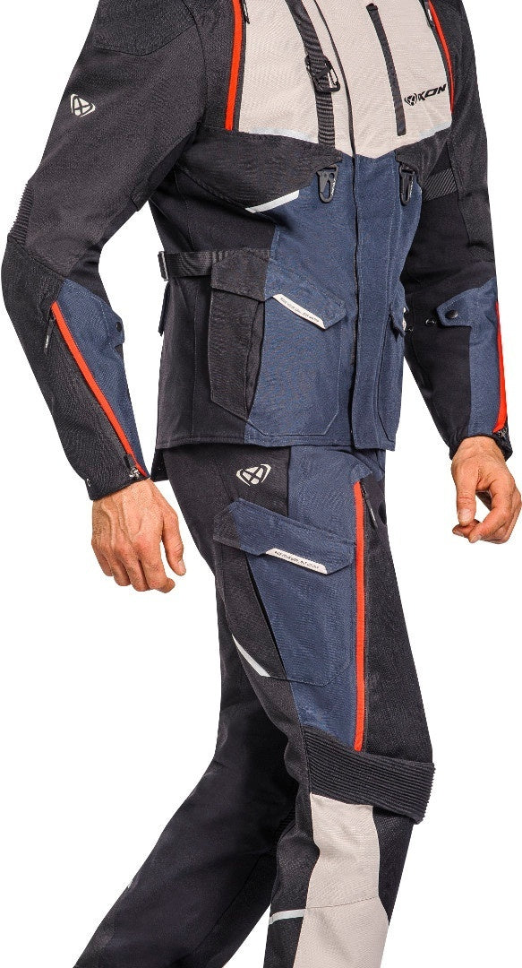 IXON EDDAS Motorcycle Textile Tourism Chaqueta Grege/Marine Blue/Black – 5 – Maximomoto PT