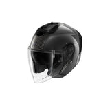 SHARK RS JET CARBON Moto Capacete Cromo Preto